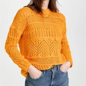 Rag & Bone Renee Oversize Cotton Knit Crew Neck Sweater Sz M